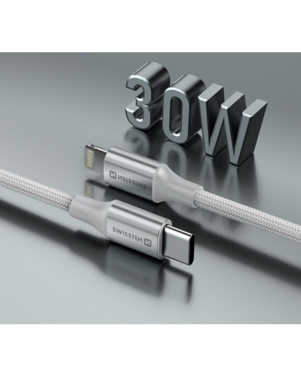 Swissten Textile II USB-C - Lightning Kабель для передачи данных и зарядки 1.5m