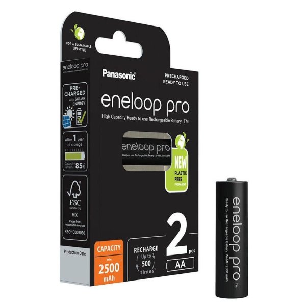 Panasonic Eneloop Pro Батарейки AA 2500mAh перезаряжаемый 2шт.