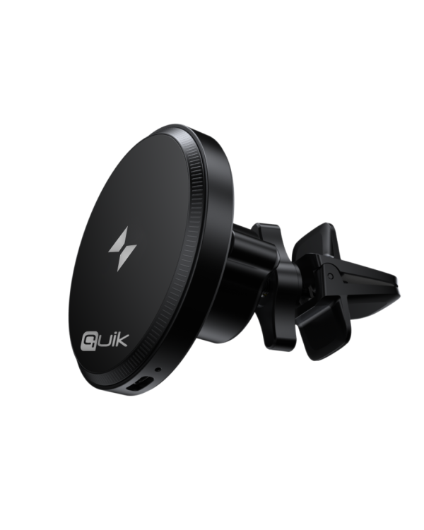 Quik Accessories QM-910 Магнитный Aвтомобильный держатель для телефона с беспроводной зарядкой 15W