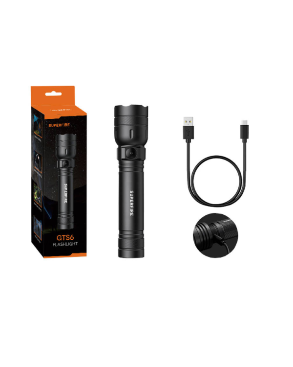 Superfire GTS6 Фонарик 360lm / USB-C