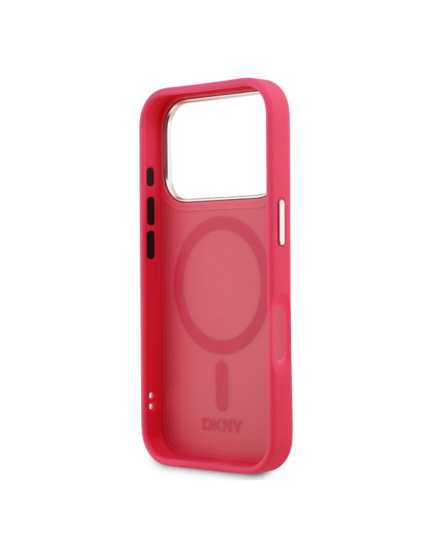 DKNY PU Leather Metal Logo Wrist Chain Case Чехол для Apple iPhone 17 Pro