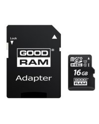 Goodram 16GB Micro SDHC U1-I Class 10 Kарта памяти с адаптером
