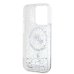 Karl Lagerfeld Liquid Glitter Karl and Choupette Heads MagSafe Защитный чехол для iPhone 15 Pro / прозрачный
