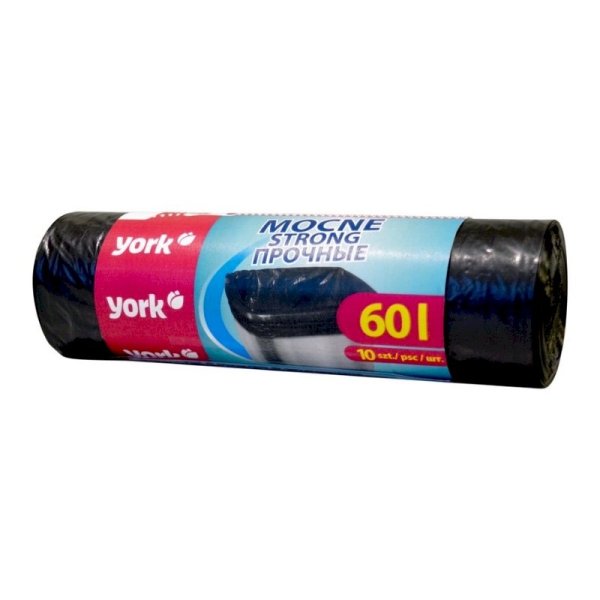 York Мусорные Пакеты STRONG 60L–10шт