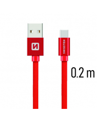 Swissten Textile Универсальный Quick Charge 3.1 USB-C USB Кабель данных 20 cм