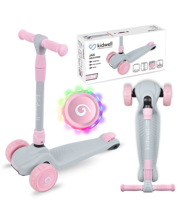 Kidwell Jax алюминиевый самокат Серый - Розовый