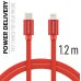 Swissten Textile USB-C To Lightning Кабель Для Зарядки и Переноса Данных Fast Charge / 3A / 1.2m