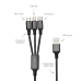 4smarts Textile Cable 3in1 ForkCord Кабель для зарядки Micro USB / USB-C / Lightning / 1m