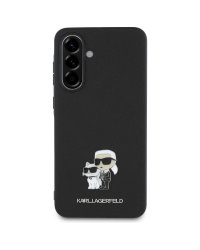 Karl Lagerfeld PU Saffiano Metal Karl and Choupette Case Чехол для Samsung Galaxy A36 5G