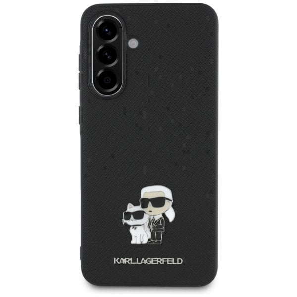 Karl Lagerfeld PU Saffiano Metal Karl and Choupette Case Чехол для Samsung Galaxy A36 5G