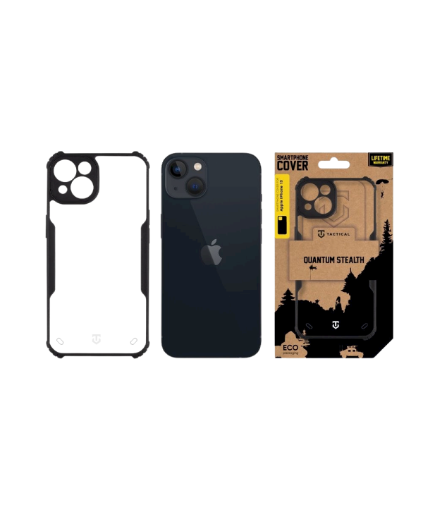 Tactical Quantum Stealth Cover Защитный чехол для Apple iPhone 13 / прозрачный/чёрный