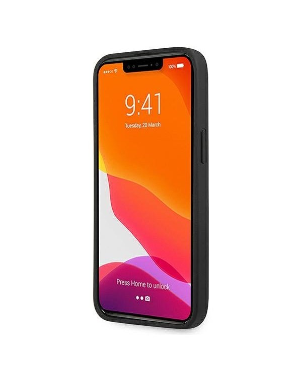 AMG AMHCP13XGSEBK Back Case Кожанный Чехол для телефона Apple iPhone 13 Pro Max Черный