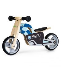 EcoToys Police Велосипед-балансир из дерева Синий