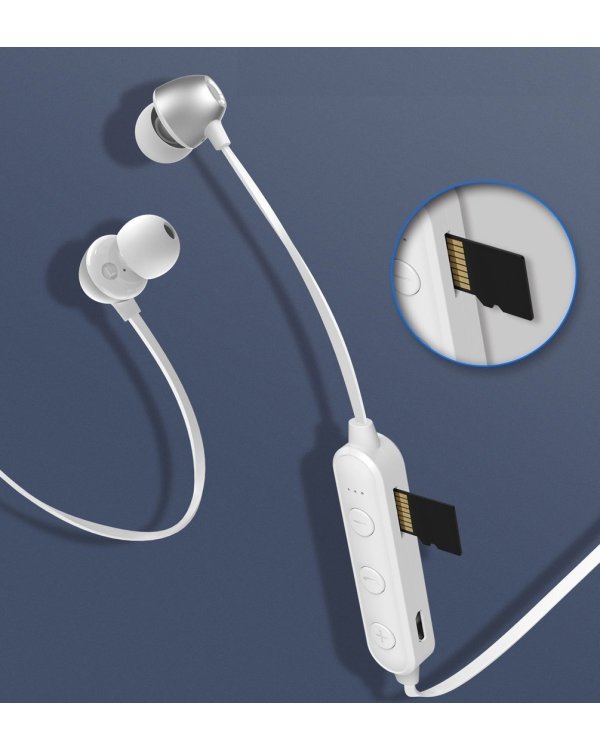 Дополнительное изображение книги «KAKU KSC-273 Bluetooth 5.0 Sport Headset & Handsfree / MicroSD Card Reader / наушники / белый»
