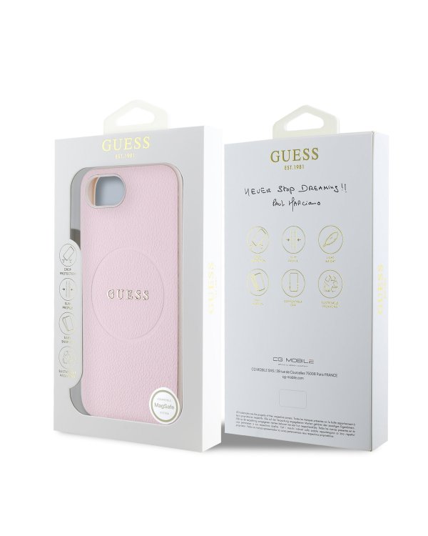 Guess PU Grained Classic Logo MagSafe Case Чехол для Apple iPhone 16e