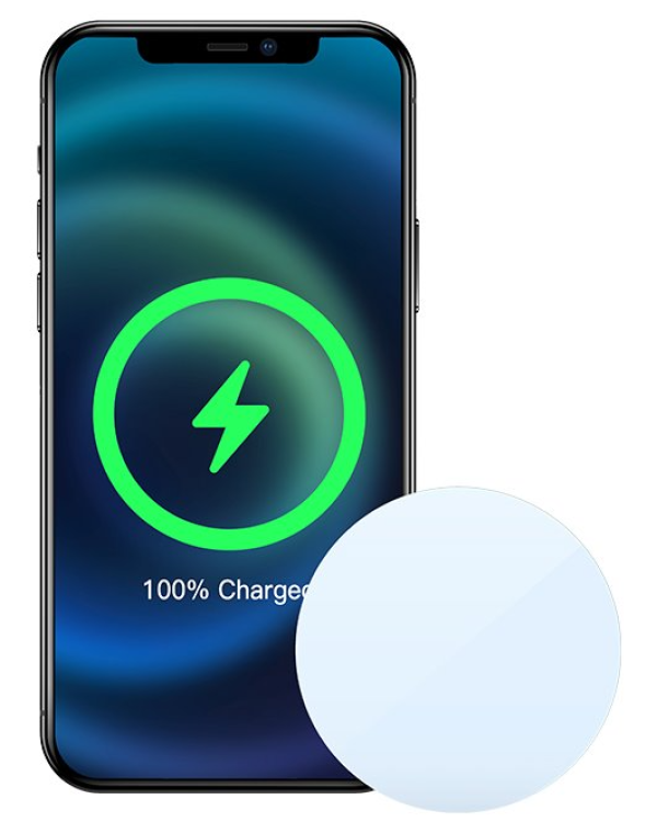 Usams Super Thin Magnetic Зарядное устройство 15W для Apple iPhone / 12 mini / 12 / 12 PRO / 12 PRO MAX / 5V / 2A / 1m USB-C / белое