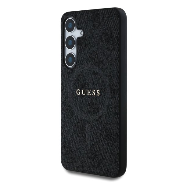 Guess PU Leather 4G Colored Ring MagSafe Чехол для Samsung Galaxy S25 Plus