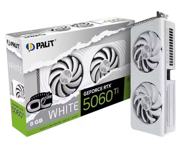 Palit GeForce RTX 5060 Ti White OC Видеокарта 8GB GDDR7