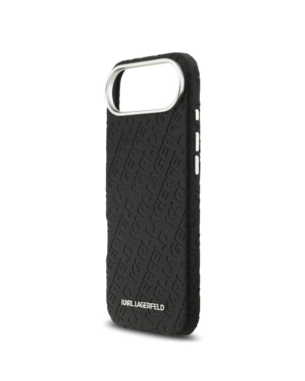 Karl Lagerfeld Grained PU Repeated Logo MagSafe Case Защитный чехол для iPhone Air / чёрный