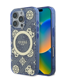 Guess IML Peony On 4G Background MagSafe Защитный Чехол для Apple iPhone 16 Pro