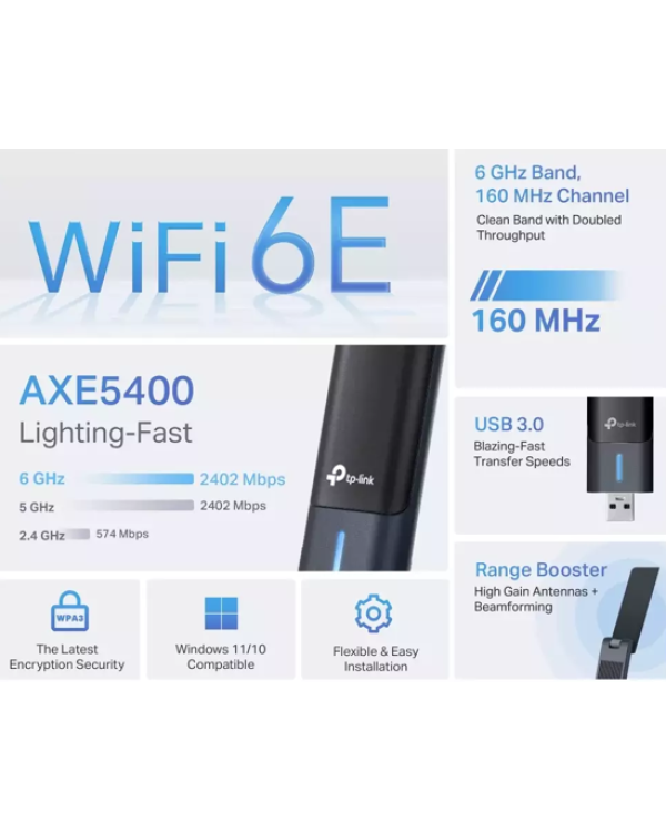 TP-Link Archer AXE5400 Wi-Fi Беспроводной USB адаптер