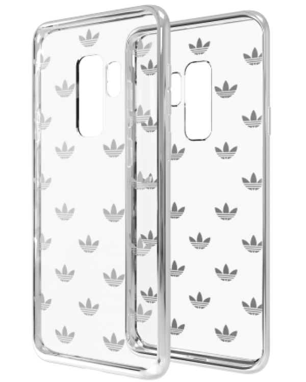 Adidas Clear Case Силиконовый чехол для Samsung G965 Galaxy S9 Plus Серебряный