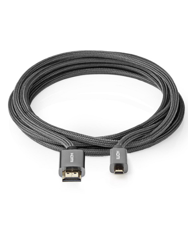 Nedis CVTB34700GY20 Скоростной HDMI™ Кабель с Ethernet| HDMI™ Micro male | 4K@60H | 2.00 m