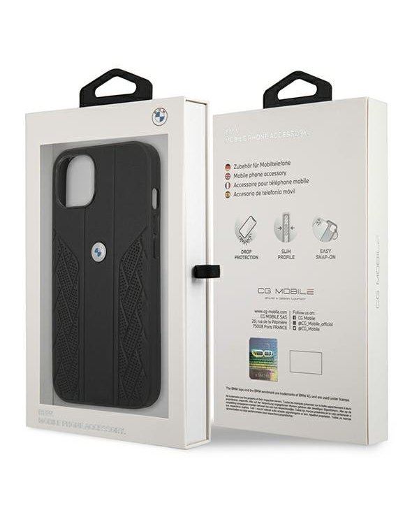 BMW BMHCP13MRSPPK Back Case Кожанный Чехол для телефона Apple iPhone 13