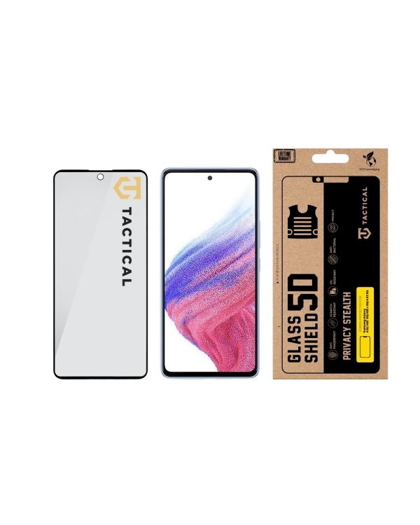 Tactical Glass Shield Privacy Stealth 5D Защитное стекло для Samsung Galaxy A52/A52 5G/A52s 5G/A53 5G / чёрный