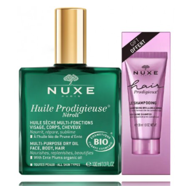 Nuxe Huile Prodigieuse Néroli Hабор Cухое масло 100 ml + шампунь 30 ml