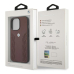 BMW BMHCP13LRSPPR Back Case Кожанный Чехол для телефона Apple iPhone 13 / 13 Pro