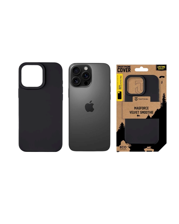 Tactical MagForce Velvet Smoothie Cover Защитный чехол для Apple iPhone 16 Pro Max / асфальт
