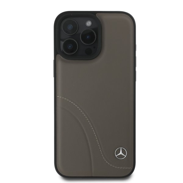 Mercedes Curved Stitches Leather Case Чехол для Apple iPhone 16 Pro Mercedes Curved Stitches Leather Case Чехол для Apple iPhone 16 Pro