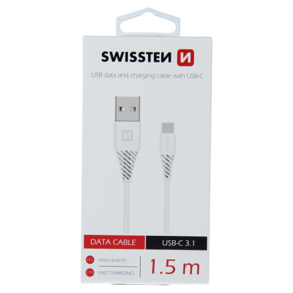 Swissten Basic Универсальный Quick Charge USB-C USB Кабель данных 1.5m Swissten Basic Универсальный Quick Charge USB-C USB Кабель данных 1.5m