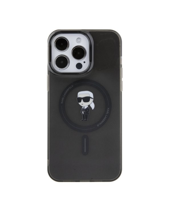 Karl Lagerfeld IML Ikonik MagSafe Case Защитный чехол для iPhone 15 Pro Max / чёрный