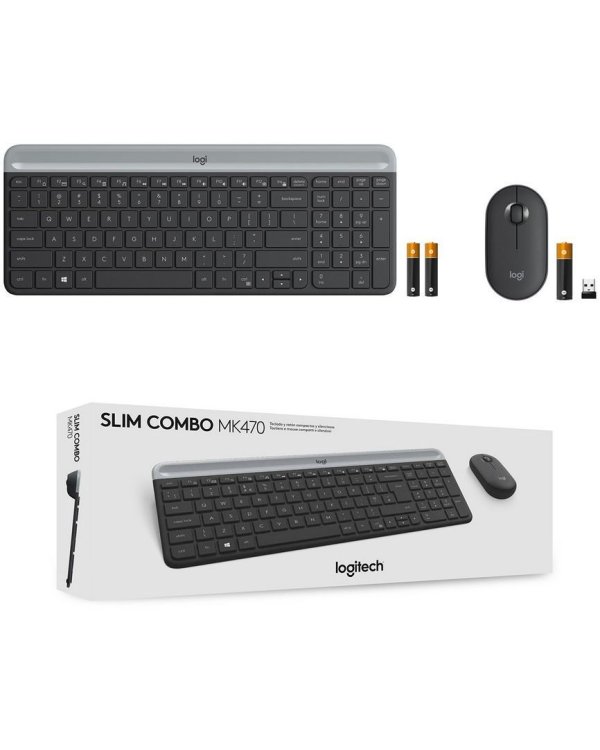 Logitech MK470 Slim Беспроводной комплект клавиатуры + Мышь (RUS)