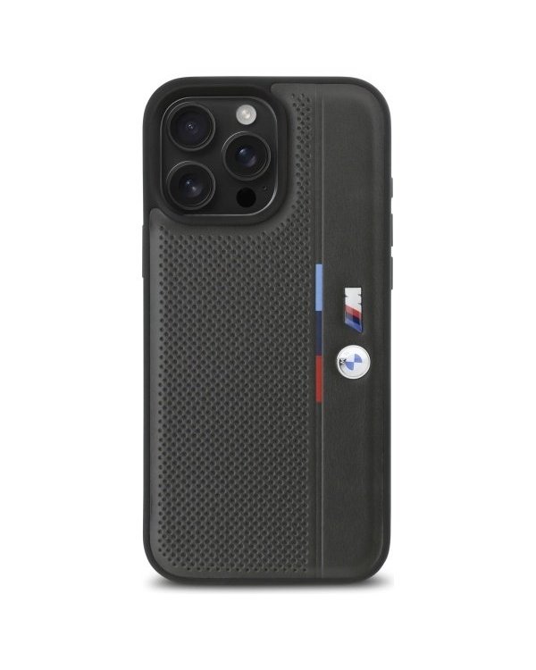 BMW M Perforated Tricolor Detail Line Защитный Чехол для Apple iPhone 16 Pro