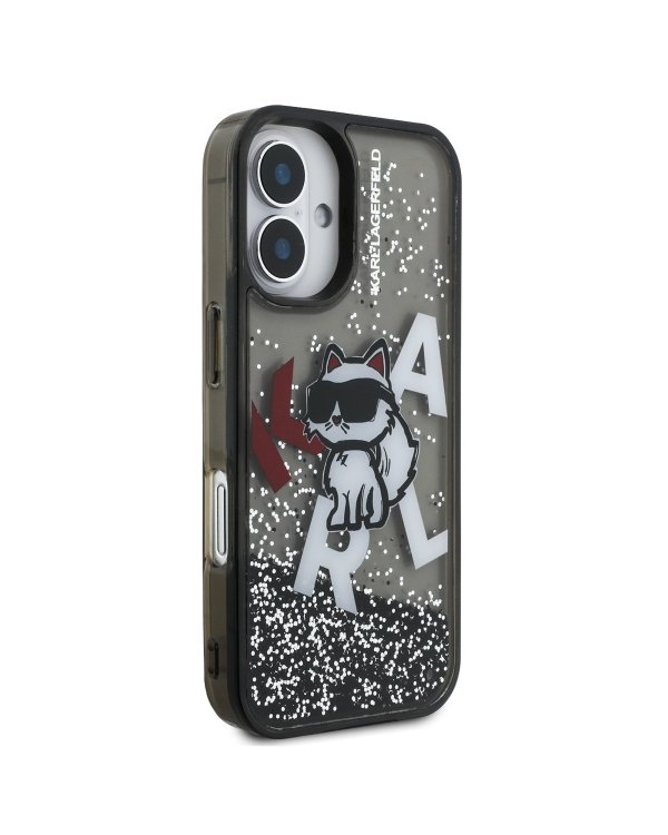 Karl Lagerfeld Liquid Glitter Scattered Choupette Case Чехол для Apple iPhone 16