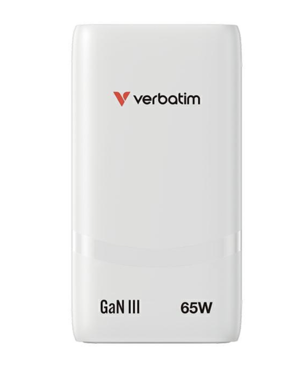 Verbatim Fold n Go Сетевой зарядное устройство USB-C / 65W / белый