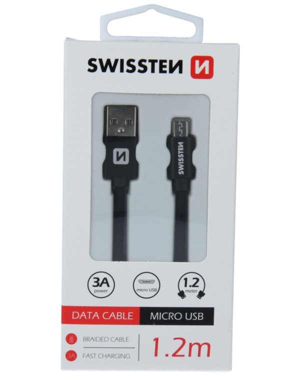 Swissten Textile Quick Charge Универсальный Micro USB Кабель данных 1.2m