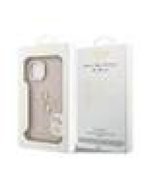 Guess PU Grained 4G Logo Stand Camera Frame Case Защитный чехол для iPhone 13 / розовый