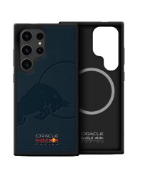 Red Bull Leather Meshed Debossed Bull MagSafe Чехол для Samsung Galaxy S25 Ultra