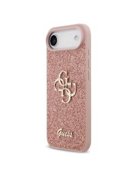 Guess PU Fixed Glitter 4G Metal Logo Case Защитный чехол для iPhone Air / розовый
