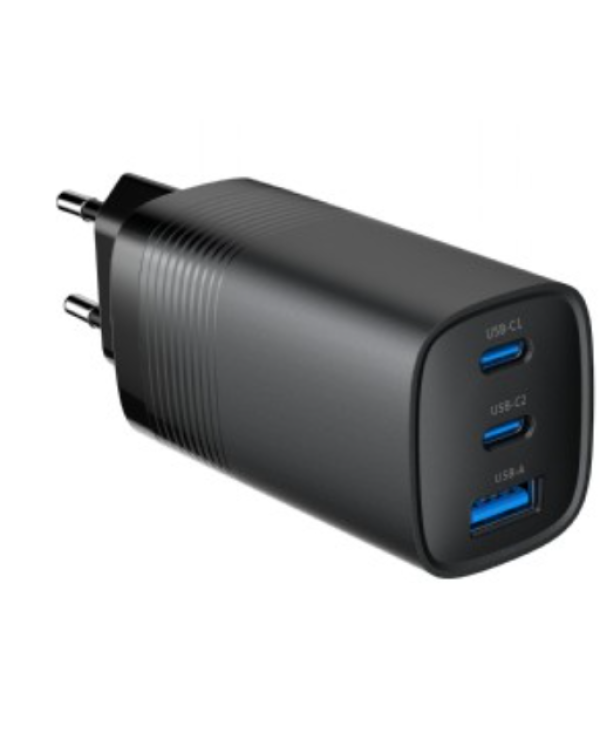 Gembird 3-port 65W GaN USB PD Зарядное устройство