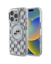 Karl Lagerfeld Hard IML Monogram Karl&Choupette Head MagSafe Case Чехол для Apple iPhone 16 Pro