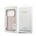 Guess PU Grained 4G Logo Stand Camera Frame Case Защитный чехол для iPhone 17 Pro / розовый
