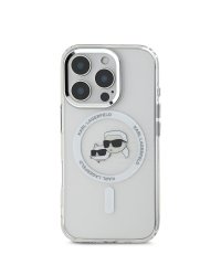 Karl Lagerfeld IML K&CH Heads Metal Frame MagSafe Case Защитный чехол для iPhone 16 Pro Max / прозрачный