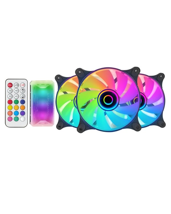 Mars Gaming MF-3DKIT Infinity Mirror ARGB 120mm Комплект кулеров для компьютера с дистанционным управлением