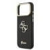 Guess PU Grained 4G Logo Stand Camera Frame Case Защитный чехол для iPhone 17 Pro Max / чёрный