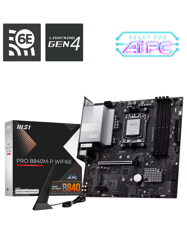 MSI PRO B840M-P WIFI6E Intel B840 Материнская плата